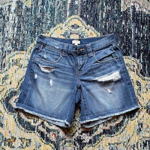 J. Crew Factory Distressed Jean Shorts